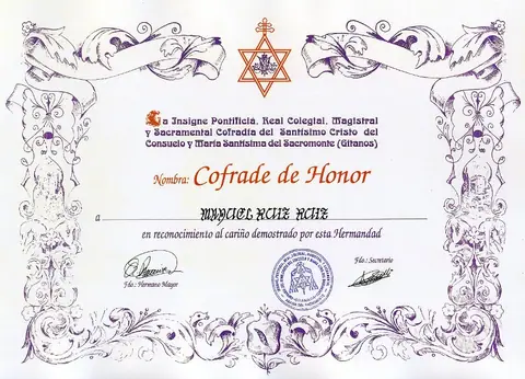 Títulos, diplomas y certificados